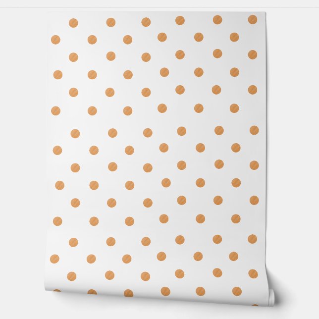 Papel Pintado Brown Paint Streak Polka Dot Wallpaper (Desenrollar)