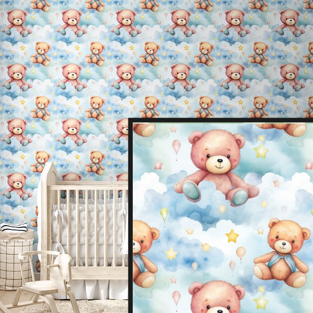 Papel Pintado Brown Teddy Bear Friends en las nubes (Subido por el creador)