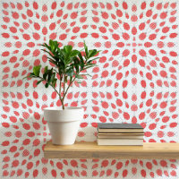 Bugs and Beetles Pattern Red on Blue