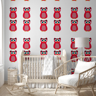 Papel Pintado Búho Rosa Lindo