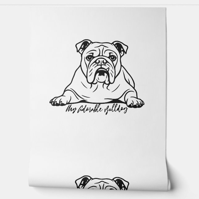 Papel Pintado Bulldog Adorable (Desenrollar)