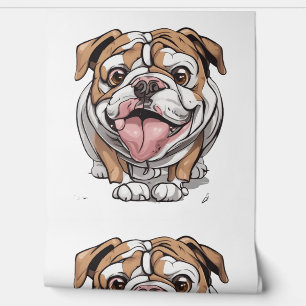 Papel Pintado Bulldog feliz