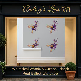 Papel Pintado Bumblebee & Chinese Lilac Floral Nursery