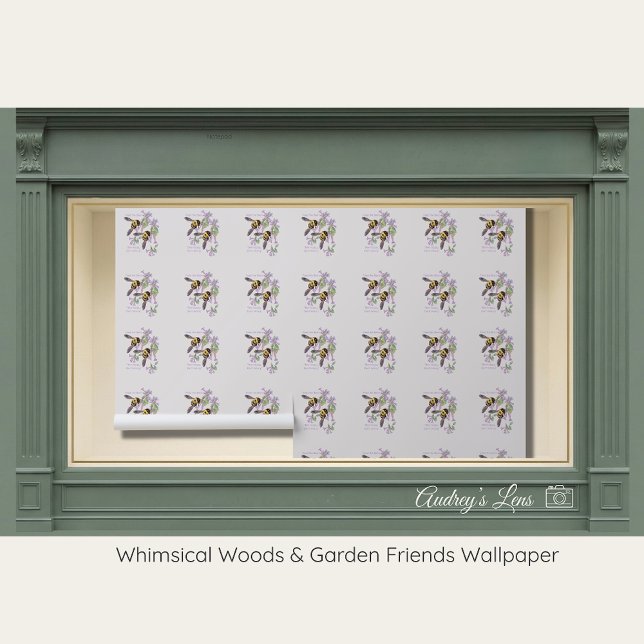 Papel Pintado Bumblebee & Lilac Floral Nursery Peel & Stick (Subido por el creador)