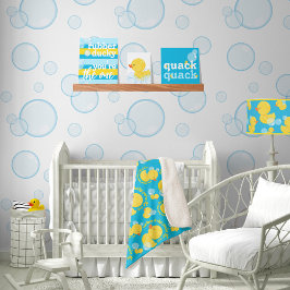 Papel Pintado Burbujas traslúcidas azules para bebés grandes