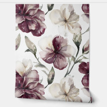 Burgundy Floral Pattern