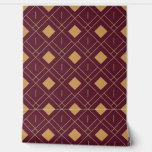 Papel Pintado Burgundy moderno y patrón Art Deco Gold<br><div class="desc">Eleva tu espacio vital con este moderno tapiz de inspiración Art Déco con un rico patrón geométrico burdeos y dorado. El diseño impecable garantiza una perfecta coincidencia, por lo que es ideal para cualquier habitación de su hogar. Este lujoso papel pintado combina el estilo contemporáneo con la elegancia atemporal, proporcionando...</div>