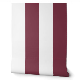 Papel Pintado Burgundy Raya Cabana Sobredimensionada