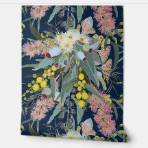 Bush nativo florece azul real