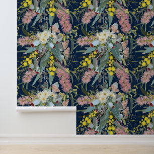 Papel Pintado Bush nativo florece azul real