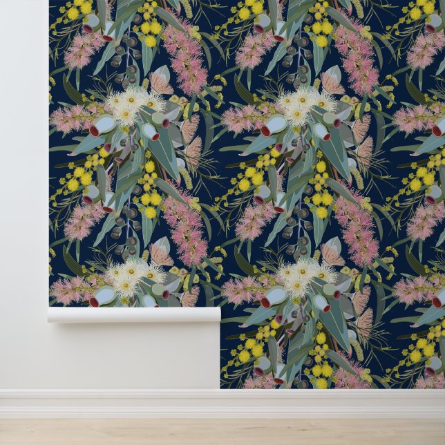 Papel Pintado Bush nativo florece azul real (Solicitud)