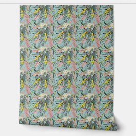 Papel Pintado Bush nativo florece azul veraniego