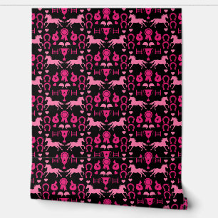 Papel Pintado Caballo rosado