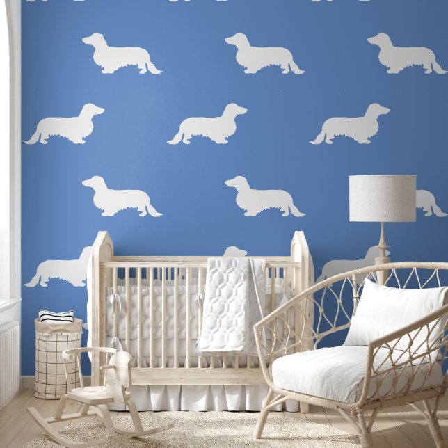 Papel Pintado Cabello largo de Dachshund - Silhouette 2 (Niños)