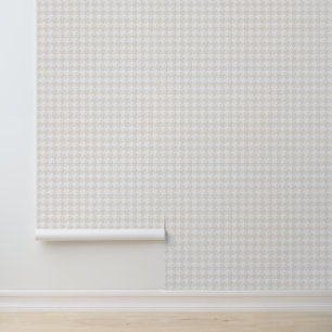 Papel Pintado Cabeza de gallo blanco sucio y suave beige