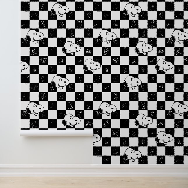Papel Pintado Cacahuetes | Bandera de Snoopy Checkered (Solicitud)