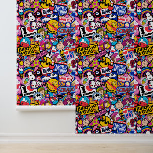 Papel Pintado Cacahuetes Patrón de parches de mixtape