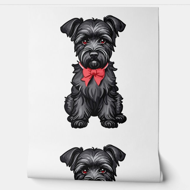 Papel Pintado Cachorro Schnauzer miniatura (Desenrollar)