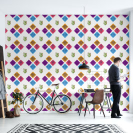 Papel Pintado Cactus mexicano festivo