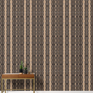 Papel Pintado Cadena de patrimonio Franja No. 2 (arena + negro)