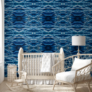 Papel Pintado Cadenas azules grandes