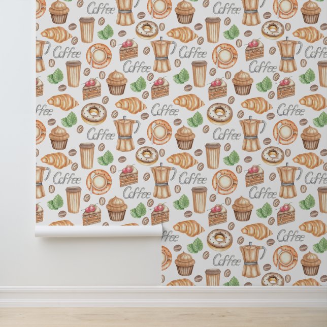 Papel Pintado Café y té a mano (Solicitud)