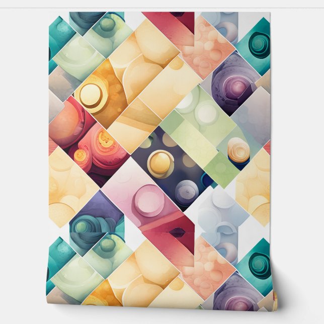 Papel Pintado Caídas Geométricas (Desenrollar)