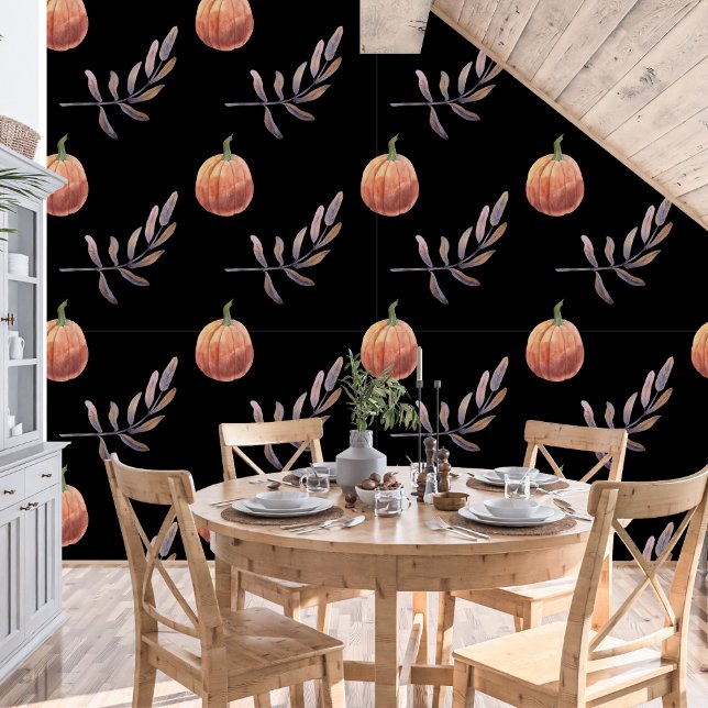 Papel Pintado Calabaza acuática de Halloween y hojas (Subido por el creador)