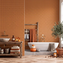 Calabaza Clásica de Otoño Gingham Cuadros