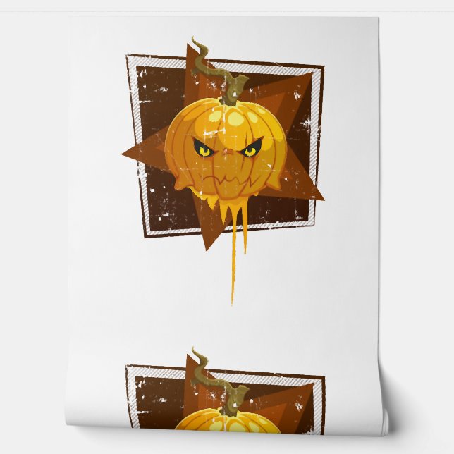 Papel Pintado Calabaza de Halloween (Desenrollar)