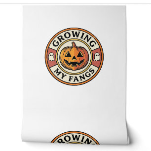 Papel Pintado Calabaza de Halloween Creciendo Mis Colmillos Insi
