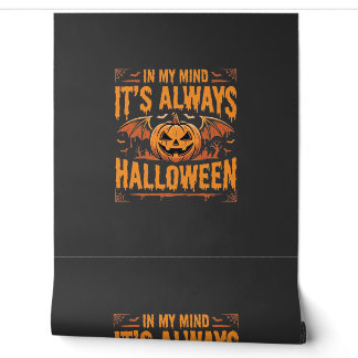 Papel Pintado Calabaza de murciélago de Halloween siempre Diseño