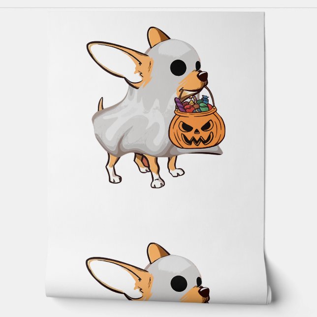 Papel Pintado Calabaza fantasma de Chihuahua (Desenrollar)