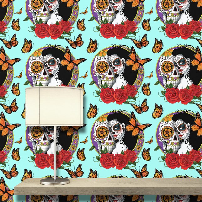 Papel Pintado Calaveras de azúcar Art Nouveau (Subido por el creador)