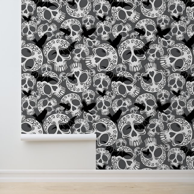 Papel Pintado Calaveras decorativas de Halloween (Solicitud)