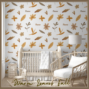 Papel Pintado Cálida naturaleza floral acogedora Las flores otoñ