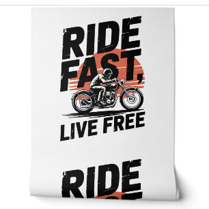 Papel Pintado Camisas Bicyclist Fast Live Free