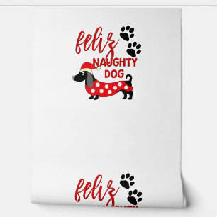 Papel Pintado Camisas de Navidades de Dachshund _ Divertida Feli