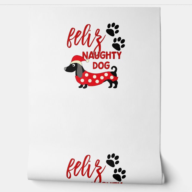Papel Pintado Camisas de Navidades de Dachshund _ Divertida Feli (Desenrollar)