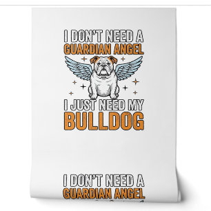 Papel Pintado Camiseta Ángel de la Guarda Bulldog Amante de Perr