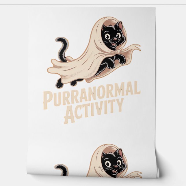 Papel Pintado Camiseta clásica de gato fantasma (Desenrollar)