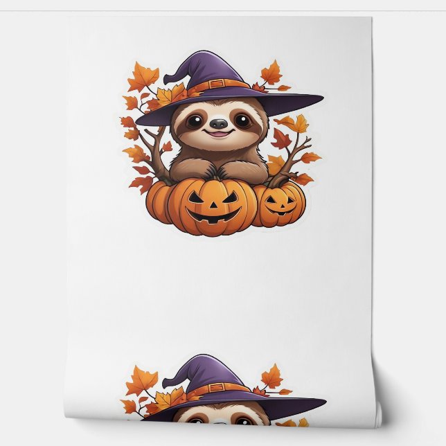 Papel Pintado Camiseta clásica de Halloween Personalizado Sloth (Desenrollar)