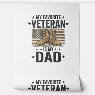 Papel Pintado Camiseta de Botas de Combate Patrióticas para Papá