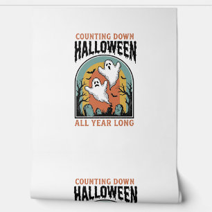 Papel Pintado Camiseta de Cuenta Regresiva de Halloween Gráfico
