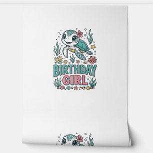 Papel Pintado Camiseta de grabado vintage de tortuga marina de c