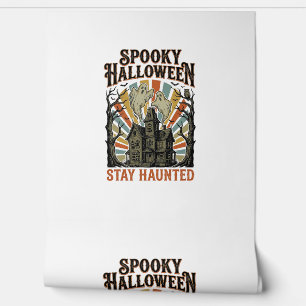 Papel Pintado Camiseta de Halloween de Casa Embrujada con Fantas