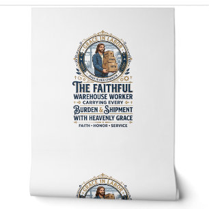Papel Pintado Camiseta Gráfica de Logística de Almacén de Jesús