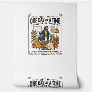 Papel Pintado Camiseta Gráfica Jesús Cuida Padres Ancianos Chris