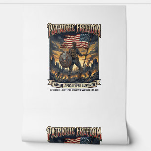 Papel Pintado Camiseta Patriótica de Hierro Superviviente Apocal