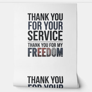 Papel Pintado Camiseta Patriótica de Veterano Gracias por mi Lib
